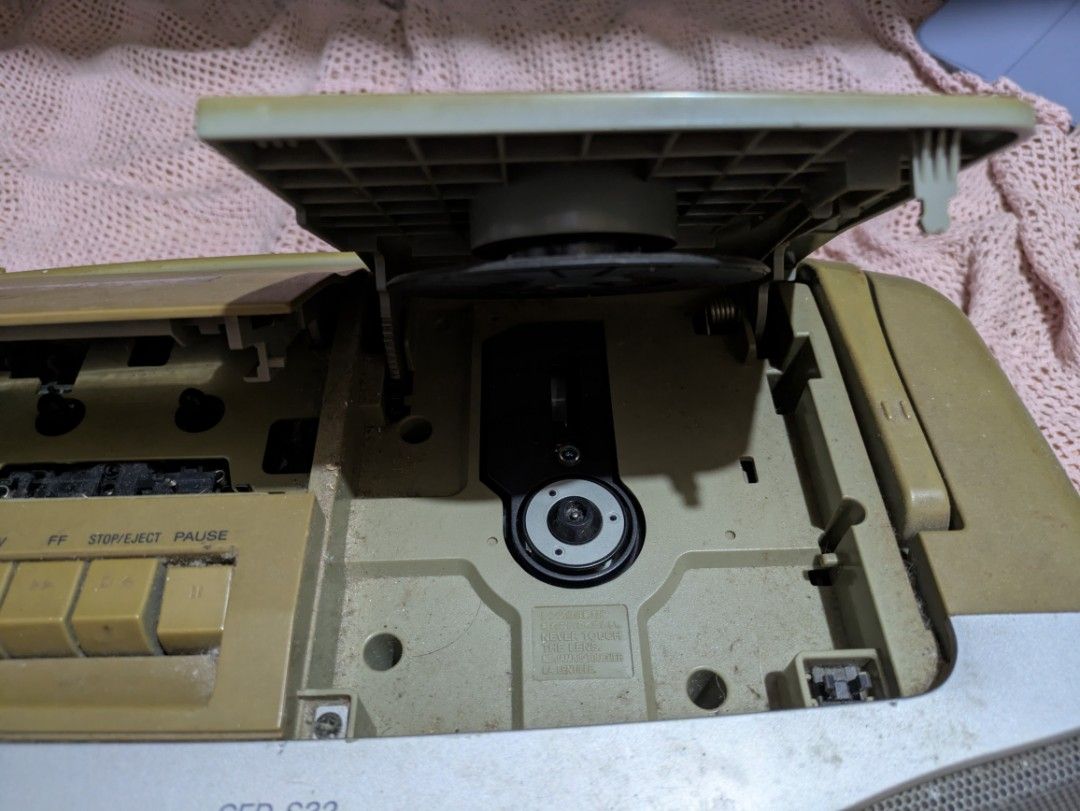 Sony CFD-S32 cassette/CD player (Category: Portable Music Players) located in Quezon City. Submitted by itsluisyall (Listing ID 1424855892, Image 3). Description: CFD-S32 CD radio cassette-recorder 120V (need transformer) with power as is CD as is tape.