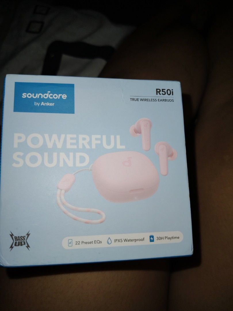 Soundcore R50i (Category: Earphones) located in Manila. Submitted by prince__24 (Listing ID 1424776546, Image 2). Description: color pink and black available .