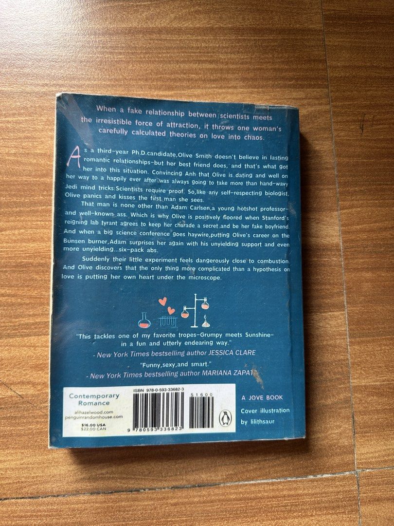 The Love Hypothesis by Ali Hazelwood (Category: Storybooks) located in Cainta. Submitted by scarletsclosetph (Listing ID 1424713413, Image 2). Description: - no annotations - mild dents, covered by plastic cover - doesn’t affect reading quality - not authentic bought at 🍊 but like original—same story, pages RFS: decluttering! 📍loc: Cainta, Rizal Available for Delivery & Meet-up at Sta. Lucia Mall/Q-Plaza .