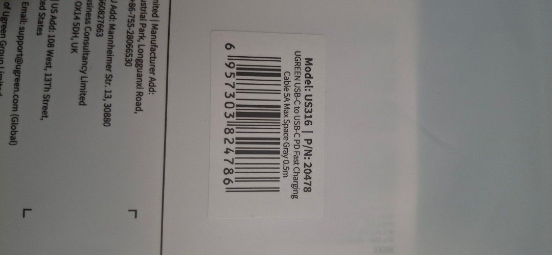 UGREEN O.5M USB-C cable-Brand new446429472804710402