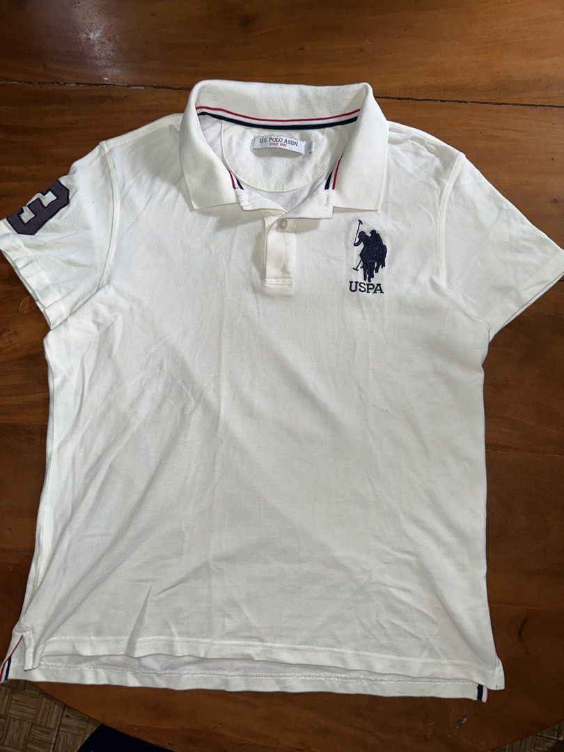 US Polo Assn. White Polo Shirt (Category: Tshirts & Polo Shirts ) located in Leyte. Submitted by thrift__a (Listing ID 1424760029, Image 1). Description: - Slim Fit - 100 % authentic - negotiable - plus sf.