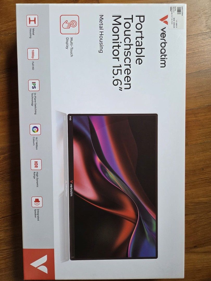 Verbatim Portable Touchscreen Monitor 15.6"