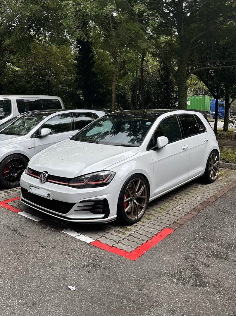 Volkswagen Golf GTI 2.0 TSI DSG (A) (Category: Used Cars) located in Singapore. Submitted by fivetwostudio (Listing ID 1424823759, Image 1). Description: Super well cared MK7.5 GTI - Arguably the best looking gen of the golf! Street legal! Just passed inspection in October 2026. Legitimately no expenses spared, got my wife to vet for this statement. Spent about $25K in both mods and maintenance just this year(2026) alone. Serviced every 5K km, us