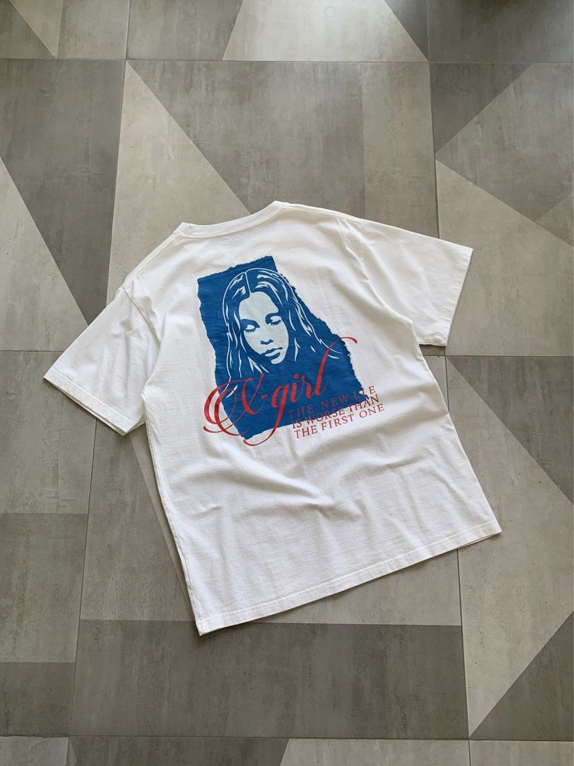 X-girl Ripped Face Logo Tee (Category: Tshirts & Polo Shirts ) located in Taguig. Submitted by ahorrozoneph (Listing ID 1424831500, Image 1). Description: X-girl Ripped Face Logo Size: medium 20 inches pit to pit 27 inches length Condition: excellent (9.5/10).