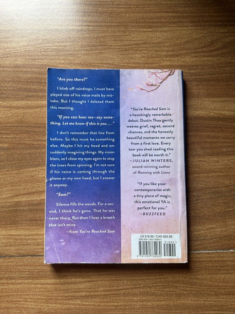 You've Reached Sam by Dustin Thao (Category: Storybooks) located in Cainta. Submitted by scarletsclosetph (Listing ID 1424713118, Image 2). Description: - mild dents - has annotations till p. 22 😁 see pics - not authentic but like original—same pages & story ! - bought at 🍊 RFS: decluttering! 📍loc: Cainta, Rizal Available for Delivery & Meet-up at Sta. Lucia Mall/Q-Plaza .