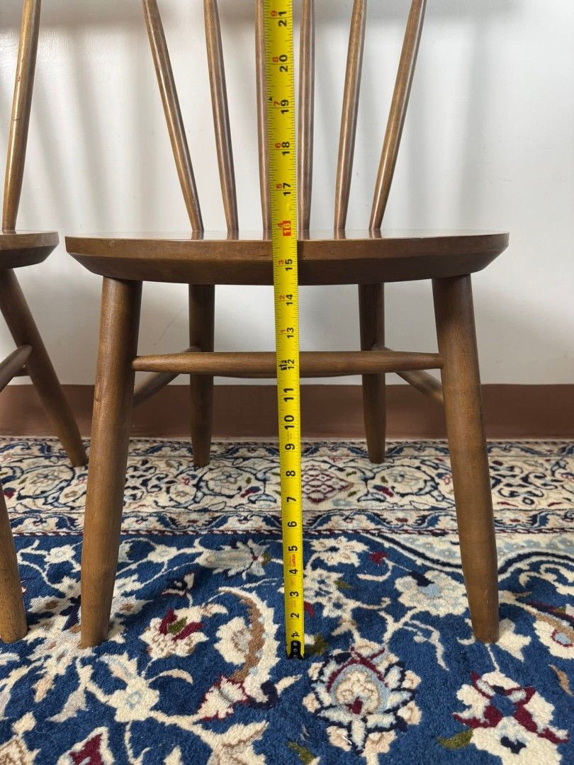 2pcs Nitori Windsor Chairs (Category: Chairs) located in Quezon City. Submitted by dannikkishoppe2 (Listing ID 1424994053, Image 3). Description: 2pcs Nitori Windsor Chairs ₱7500‼️ Perfect as cafe chairs or dining chairs In good condition These are SURPLUS items and not BRAND NEW. Please manage your expectations as there might be minimal flaws. Color may vary due to lighting, it may appear darker or lighter in person. Check photos first before bu