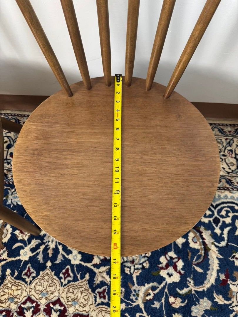 2pcs Nitori Windsor Chairs (Category: Chairs) located in Quezon City. Submitted by dannikkishoppe2 (Listing ID 1424994053, Image 2). Description: 2pcs Nitori Windsor Chairs ₱7500‼️ Perfect as cafe chairs or dining chairs In good condition These are SURPLUS items and not BRAND NEW. Please manage your expectations as there might be minimal flaws. Color may vary due to lighting, it may appear darker or lighter in person. Check photos first before bu