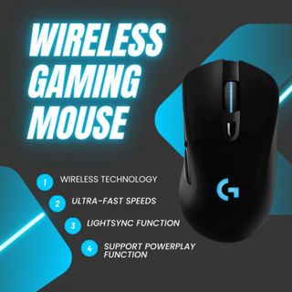 🇭🇰 Genuine Hong Kong Stock 🇭🇰 Logitech G703 LIGHTSPEED Wireless Gaming Mouse with HERO 25K Sensor (Black)