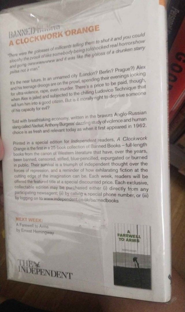 A Clockwork Orange by Anthony Burgess (Category: Storybooks) located in Cavite. Submitted by pszzz (Listing ID 1424930898, Image 2). Description: hardbound fixed price.