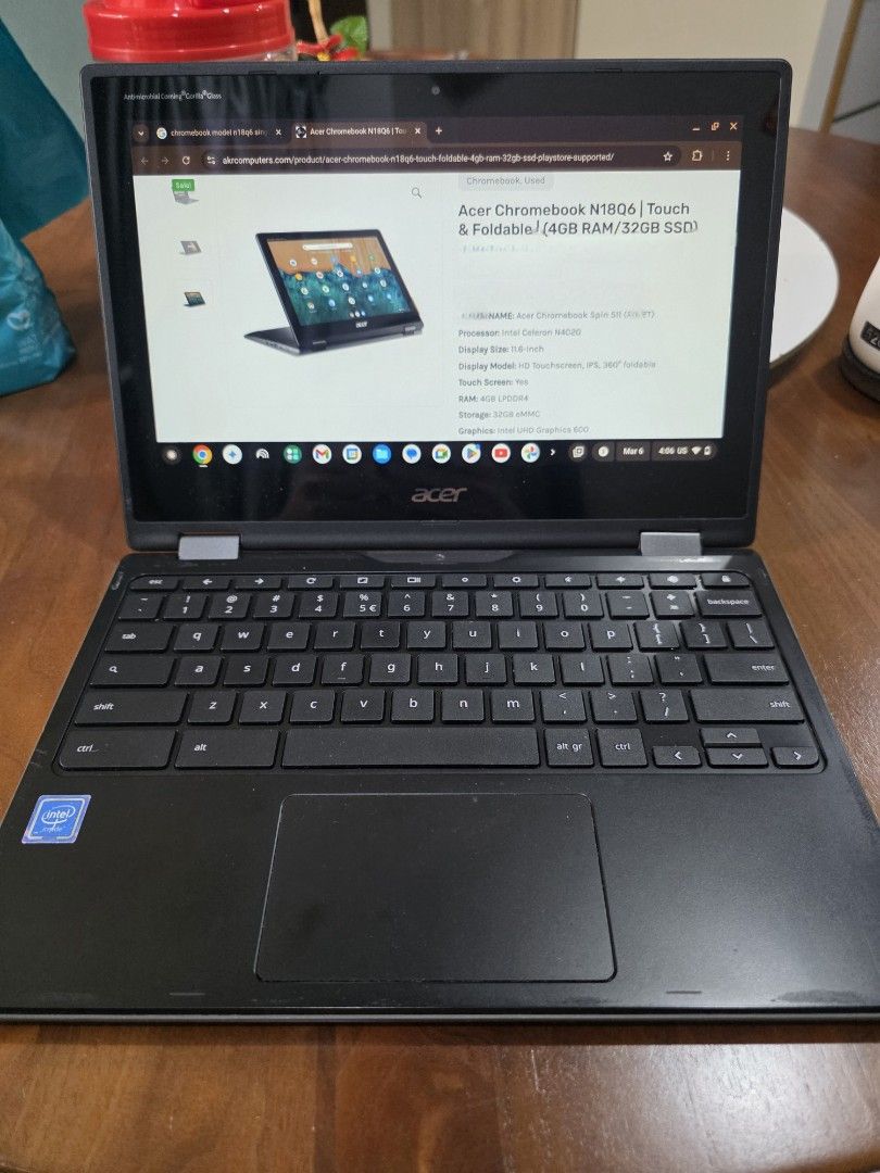 Acer Chromebook N18Q6 Touch & Foldable Laptop