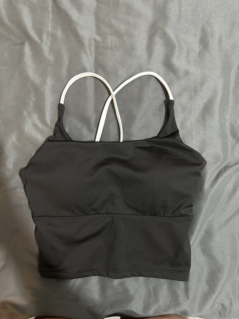 Black Sports Bra with White Straps (Category: Activewear) located in Pasig City. Submitted by _janelane (Listing ID 1424997149, Image 1). Description: .