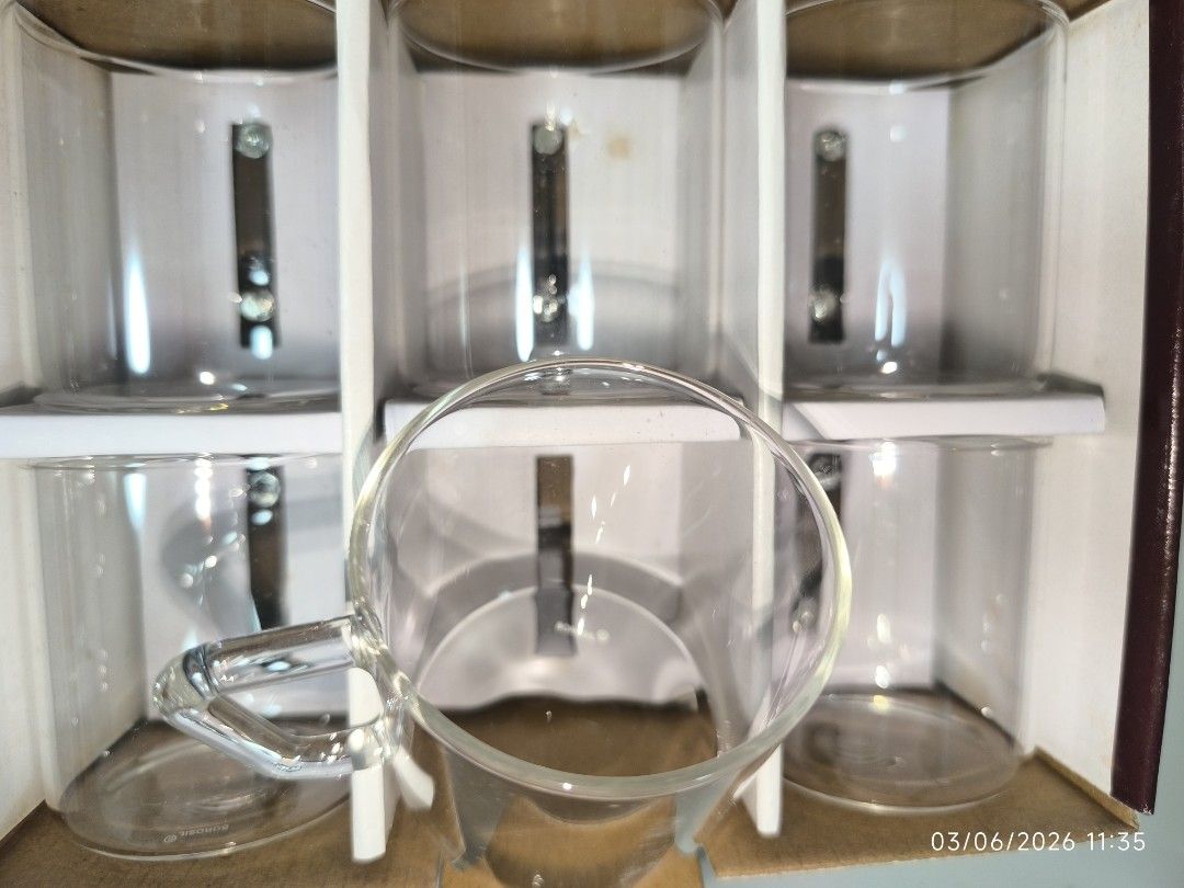 Borosilicate Clear Glass Coffee Tea Mugs (New)