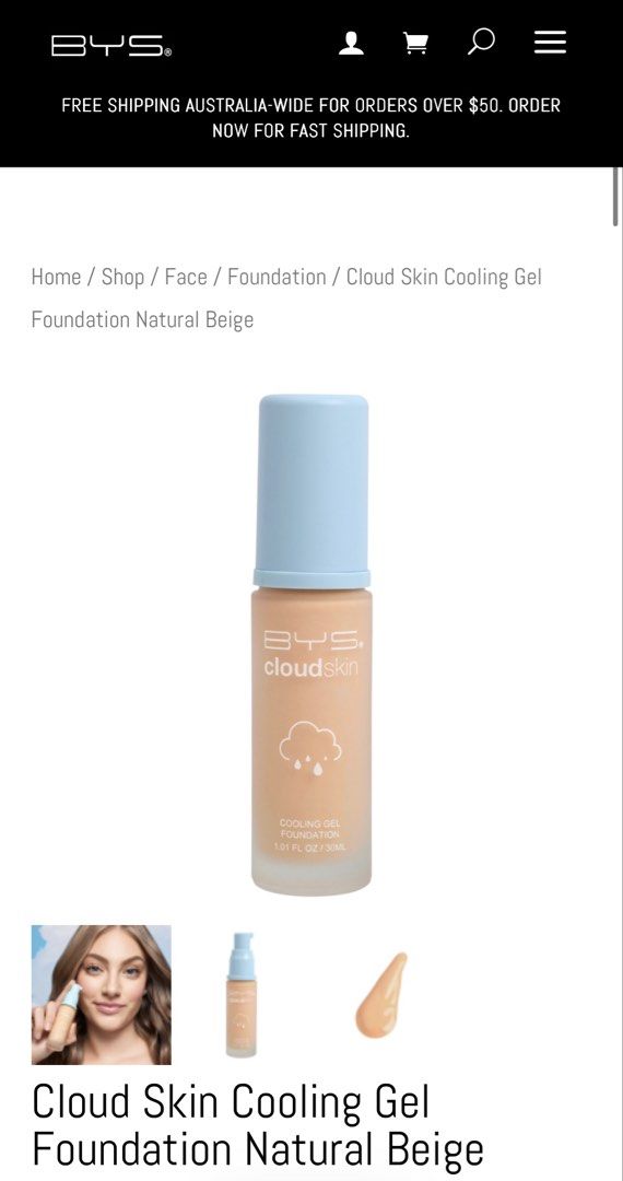 BYS Cloud Skin Cooling Gel Foundation - Natural Beige (Category: Makeup) located in Quezon City. Submitted by jericagarcia (Listing ID 1424929601, Image 1). Description: Unopened and unused. Unfortunately I bought the wrong shade for my skintone. BYS Cloud Foundation Natural Beige.