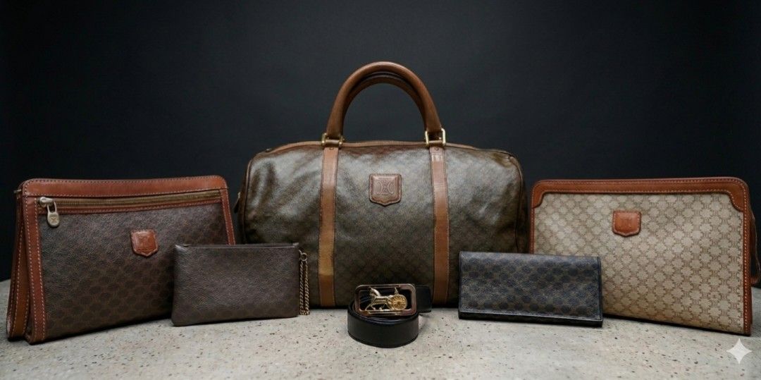Celine Macadam Pattern Boston Bag (Category: Luxury Bags & Wallets) located in Digos. Submitted by emmanuel28 (Listing ID 1425027730, Image 1). Description: Vintage Celine Macadam Bags Authentic Selling as bundle Everything is in good condition except for the boston that has minor sign of usage. please pm if interested for more detailed photos. cna do individual purchase but higher price than bundled per piece pricing. ‼️NOTE‼️: BELT NOT INCLUDED