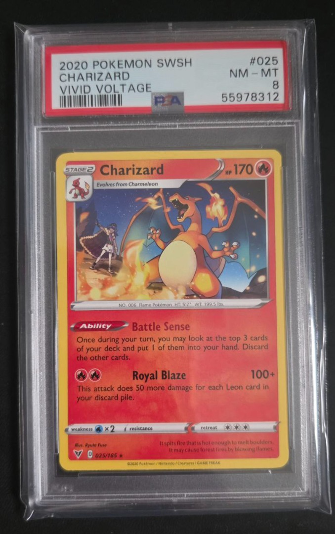 Charizard #25 - Pokemon Vivid Voltage (2020) - PSA 8, Hobbies & Toys ...