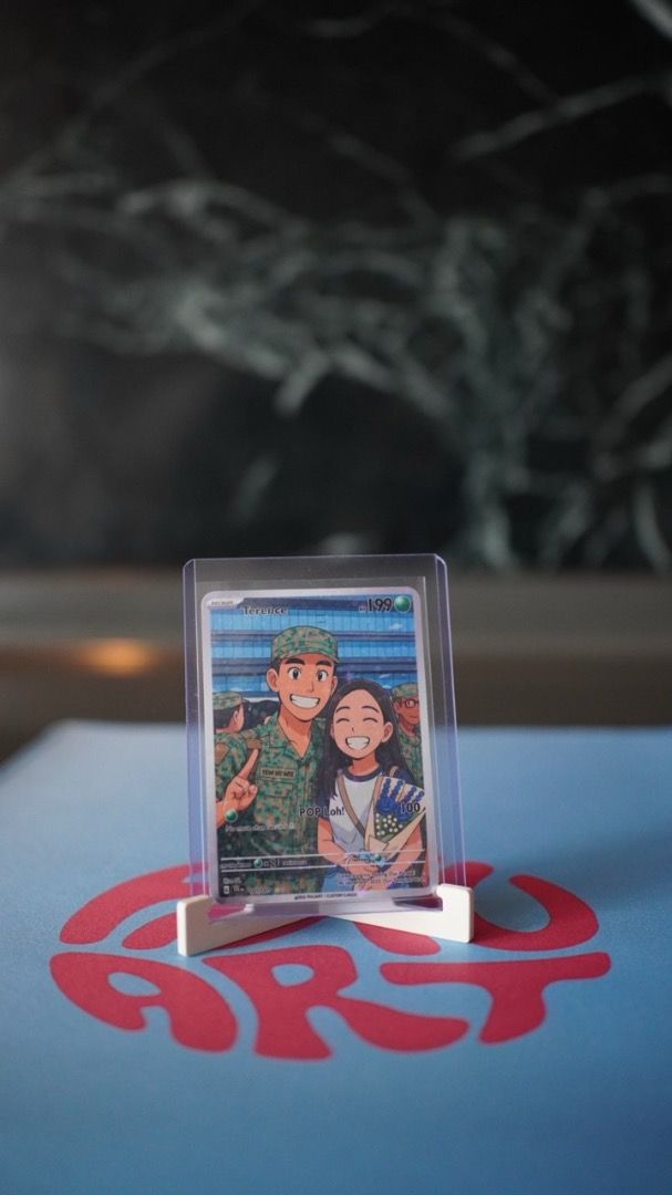 Custom Pokemon Cards 🖼️ (Category: Other Merchandise) located in Singapore. Submitted by pixuart (Listing ID 1391337195, Image 3). Description: Looking for the perfect gift that’s unique, fun, and personal? We design personalized Pokémon-style art cards that are uniquely yours! Perfect for: 💖 Valentine’s Day 🎂 Birthdays 💍 Anniversaries 🎓 Graduations 👩‍❤️‍👨 Weddings / Proposals 🌟 Any special milestone worth remembering Each card is a keeps