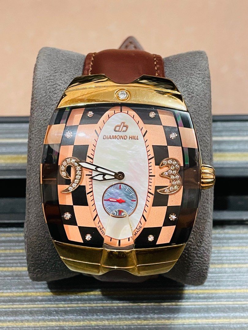 Diamond Hill Watch Big Size Unisex (Category: Luxury Watches) located in Paranaque City. Submitted by kjoyyy (Listing ID 1424991554, Image 2). Description: Diamond Hill Watch Big Size Unisex Swiss Quartz Movement 42x53mm case size Original buckle with new leather strap aftermarket Good running condition Authentic/Original Preloved used watch Watch Only!! with provided box ordinary.