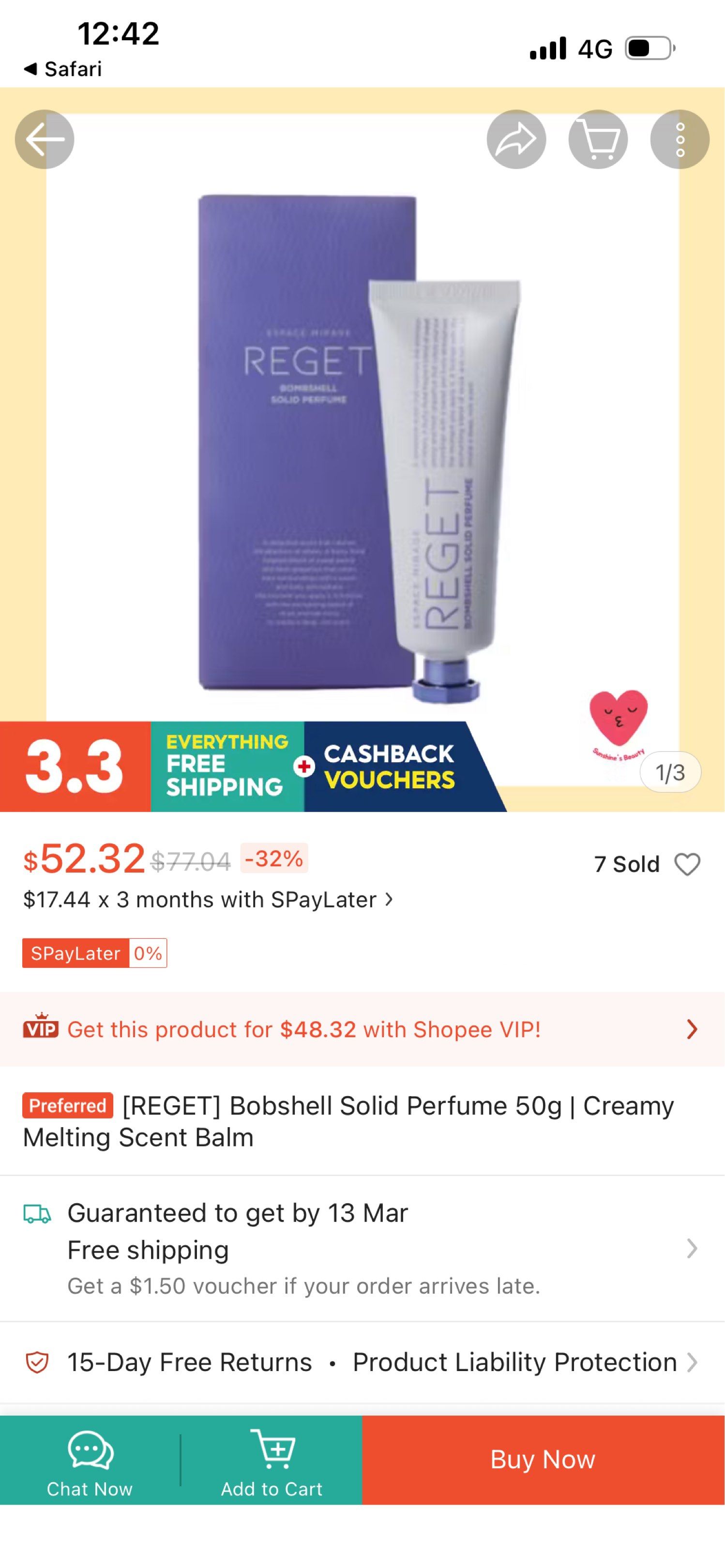 Reget Bombshell Solid Perfume, Beauty & Personal Care, Fragrance ...