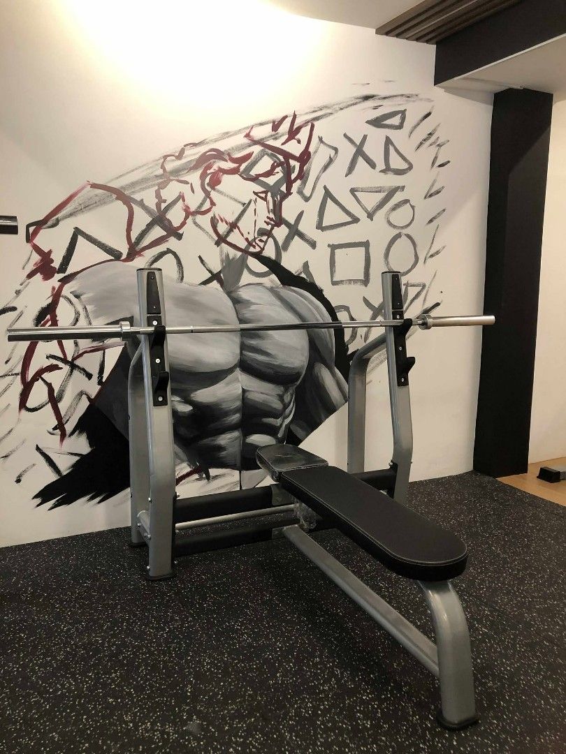 Flat Bench Press - Heavy Duty (Category: Weights & Dumbbells) located in Caloocan City. Submitted by protein888 (Listing ID 1425027648, Image 1). Description: Weight bench with barbell. Features a sturdy frame and a padded bench for comfortable workouts. Includes barbell supports. Suitable for various weightlifting exercises. Perfect for home gyms or commercial fitness centers. The bench is designed for stability and durability. Ready for pickup.
