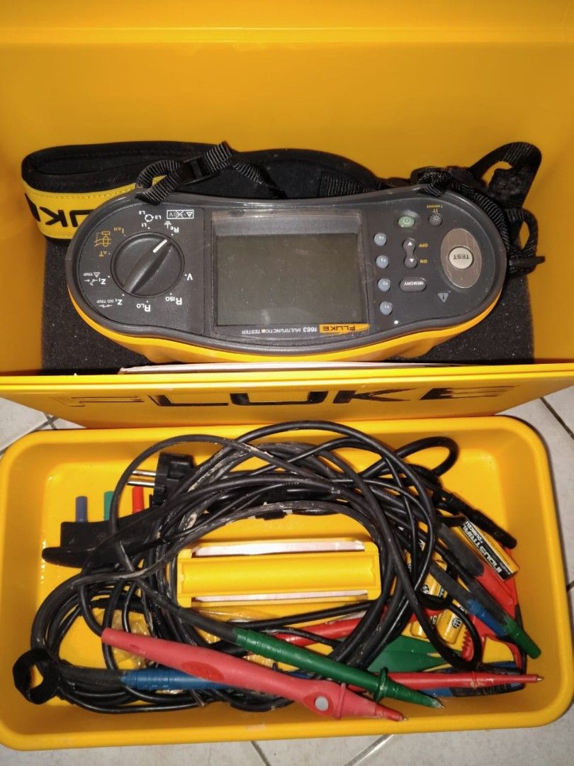Fluke 1663 Multifunction Installation Tester (Category: Electrical, Adaptors & Sockets) located in Puchong. Submitted by fendy1502 (Listing ID 1425042801, Image 2). Description: - Used but hardly used - The best brand in Multifunction Tester - Complete set model 1663 - Negotiable.