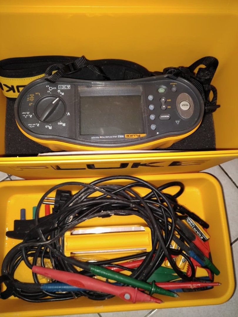 Fluke 1663 Multifunction Installation Tester (Category: Electrical, Adaptors & Sockets) located in Puchong. Submitted by fendy1502 (Listing ID 1425042801, Image 3). Description: - Used but hardly used - The best brand in Multifunction Tester - Complete set model 1663 - Negotiable.
