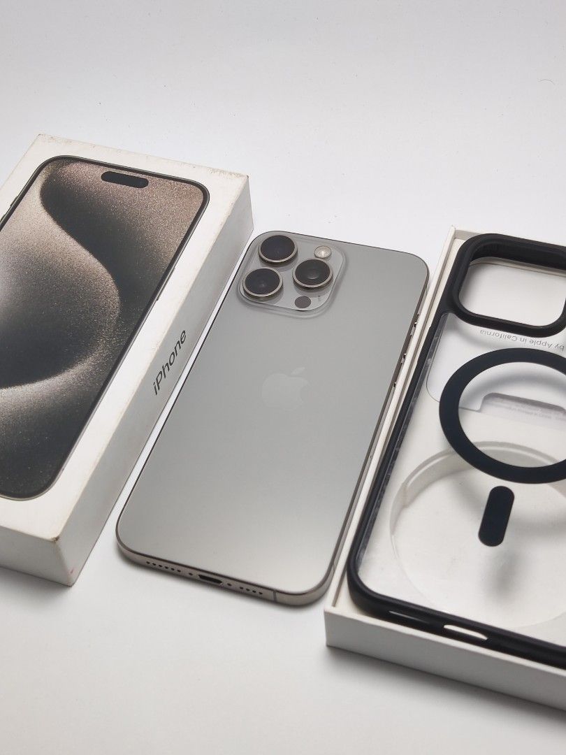 Iphone 15 Pro Max 256gb (Category: iPhone 15 Series) located in Naga. Submitted by ioneph (Listing ID 1424906269, Image 1). Description: 📱 iPhone 15 Pro Max Natural Titanium 256GB 🔋 84% Battery Health | ✅ Openline | 📶 Physical Sim Ready 🛠️ No history of repair — all parts are Original Apple Parts 📦 Inclusions: Original Box (same imei) | Original Cord 💰 ₱39,999 ONLY! (Negotiable) 📍 Naga City — Meet-up: SM / Robinsons / Yashano / E-Mall / Mc