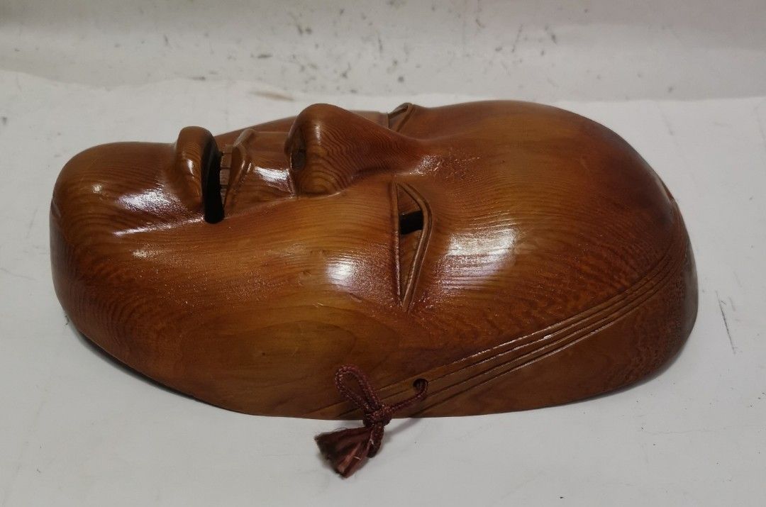 Japanese Traditional Noh Mask Omen Kabuki, Health & Nutrition, Face ...