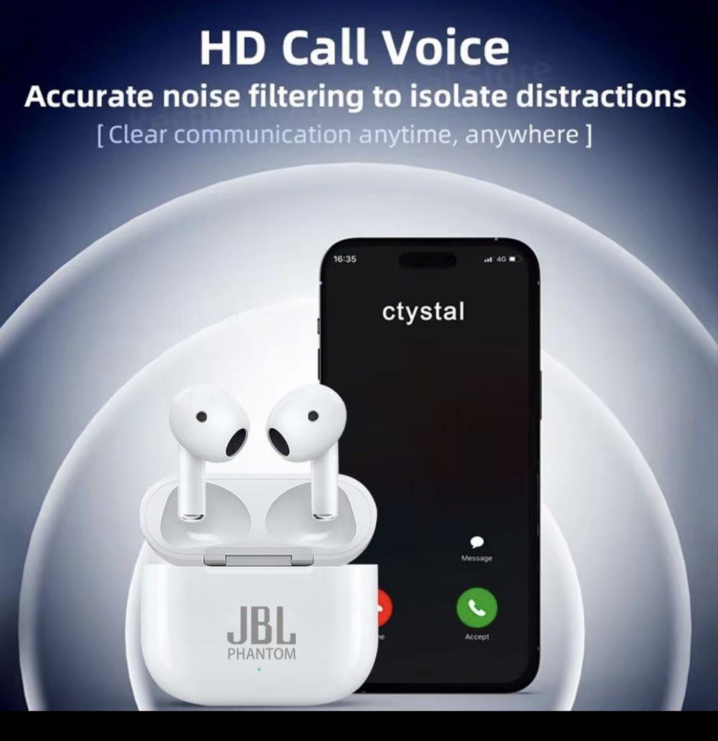 JBL Phantom Wireless Earbuds - HD Call Voice