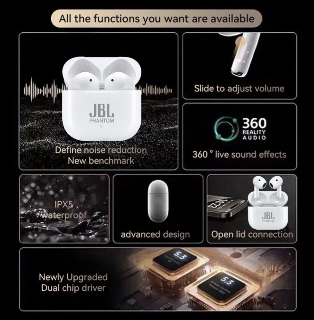 JBL Phantom Wireless Earbuds - HD Call Voice65671946927106113