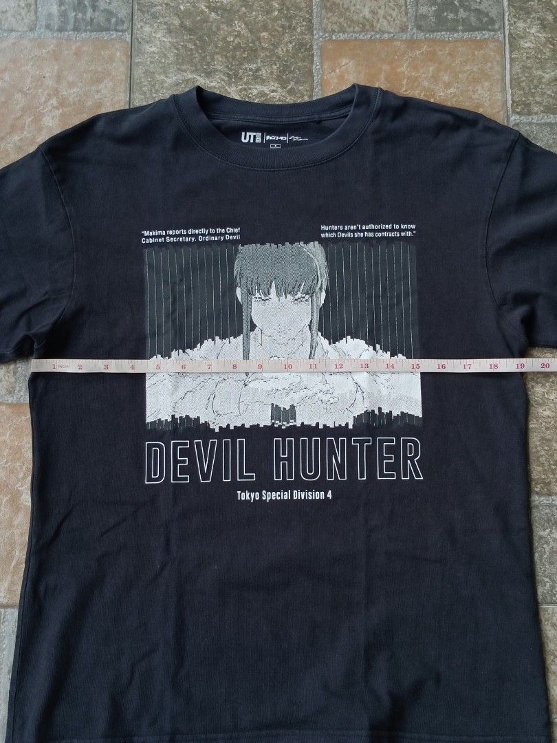 Makima Devil Hunter T-shirt (Category: Tshirts & Polo Shirts ) located in Angeles City. Submitted by mackenziemackenzie (Listing ID 1424905230, Image 2). Description: Uniqlo Chainsaw Man Collab shirt 350+sf Size S on tag Excellent condition Issues: needs wash Dimes in the photos DM for more info or ww pics.