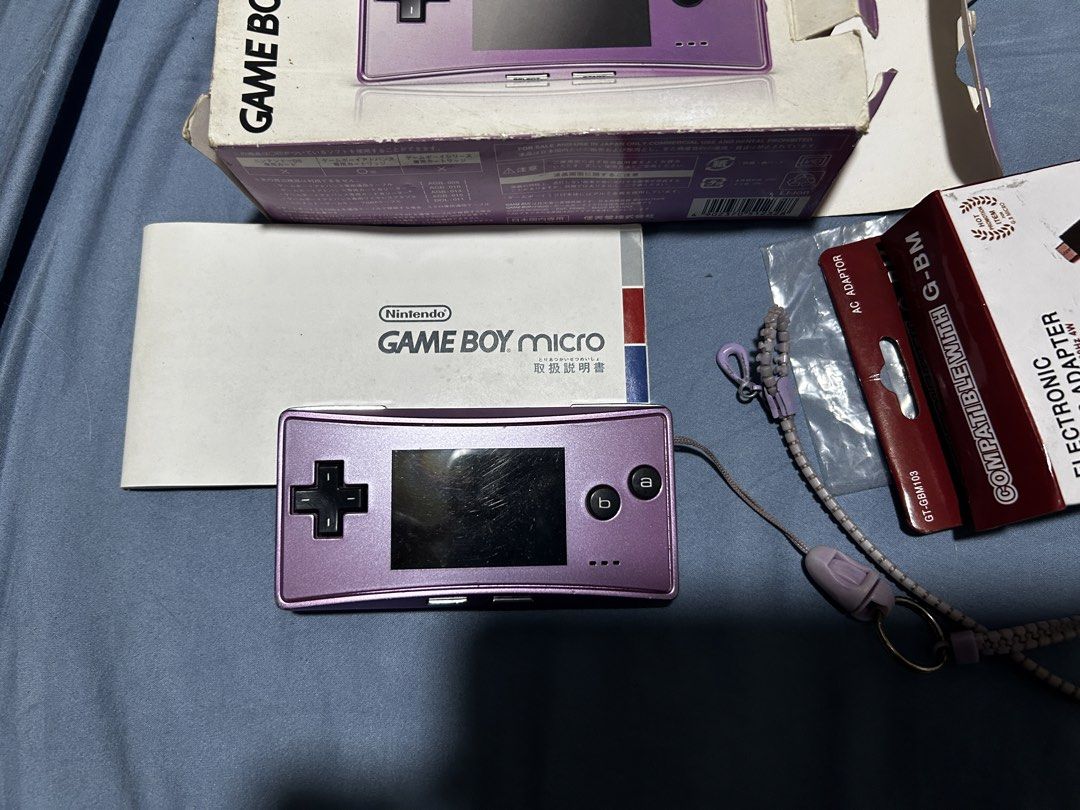 Micro Gameboy purple (Category: Nintendo) located in Paranaque City. Submitted by inkling19 (Listing ID 1424976652, Image 2). Description: Had it since childhood, still kept a box Ask more details in dms .