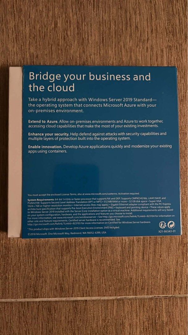 Microsoft Windows Server 2019 Standard (Category: Office & Business Technology) located in Quezon City. Submitted by digiq (Listing ID 1424997802, Image 2). Description: Brandnew and sealed products. Guaranteed Original items. Location : Quezon City 🚚 SHIPPING & PICKUP: ✅ Same-Day: Lalamove / Grab / Move It ✅ COD: Shop ee / Laza da/ LBC PM FOR MORE DETAILS..