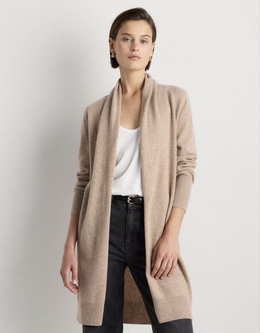 MNG Mango Beige Soft Knit Cardigan (Category: Coats, Jackets and Outerwear) located in Quezon City. Submitted by prelovedluxe_ (Listing ID 1424931110, Image 1). Description: Thick, cozy, very stretchy and comfortable. Fits US size 2-8. SF care of buyer. Length 75 cm..
