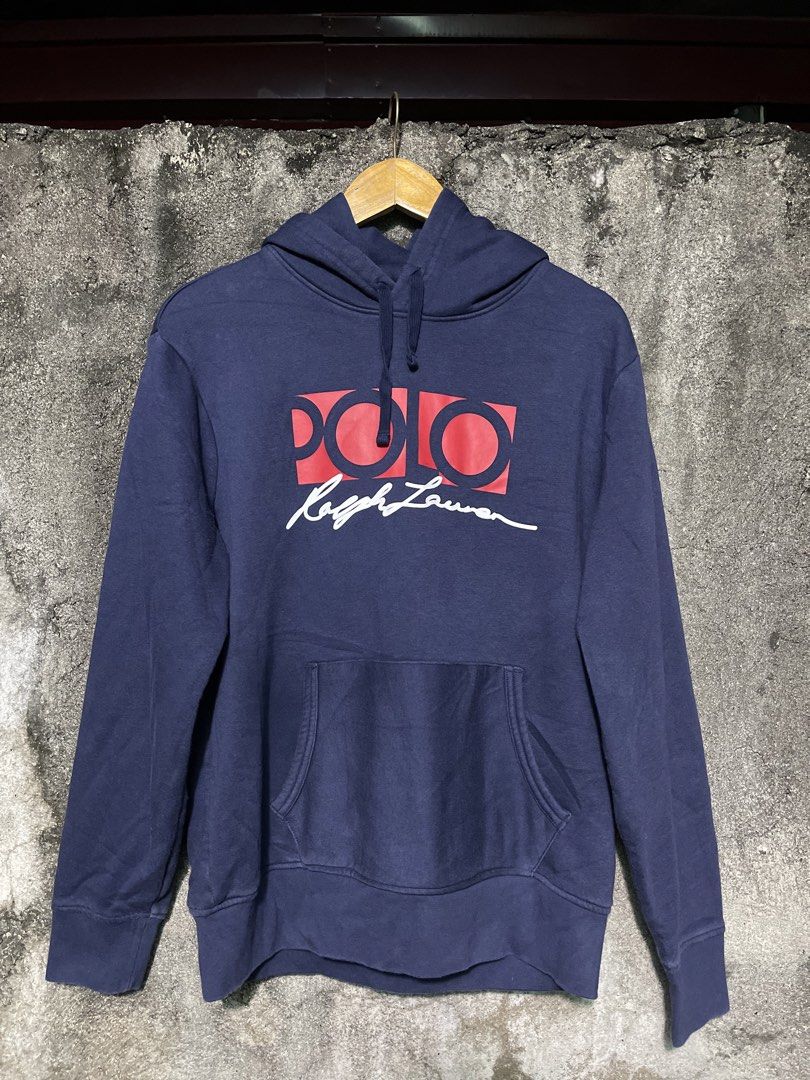 Rare Polo Ralph Lauren RL Script Pullover Hoodie (Category: Coats, Jackets and Outerwear) located in Manila. Submitted by thevintage90_sretro. (Listing ID 1425024405, Image 1). Description: Rare Polo Ralph Lauren RL Script Pullover Hoodie Med Length 26 | Width 22 Legit dm.