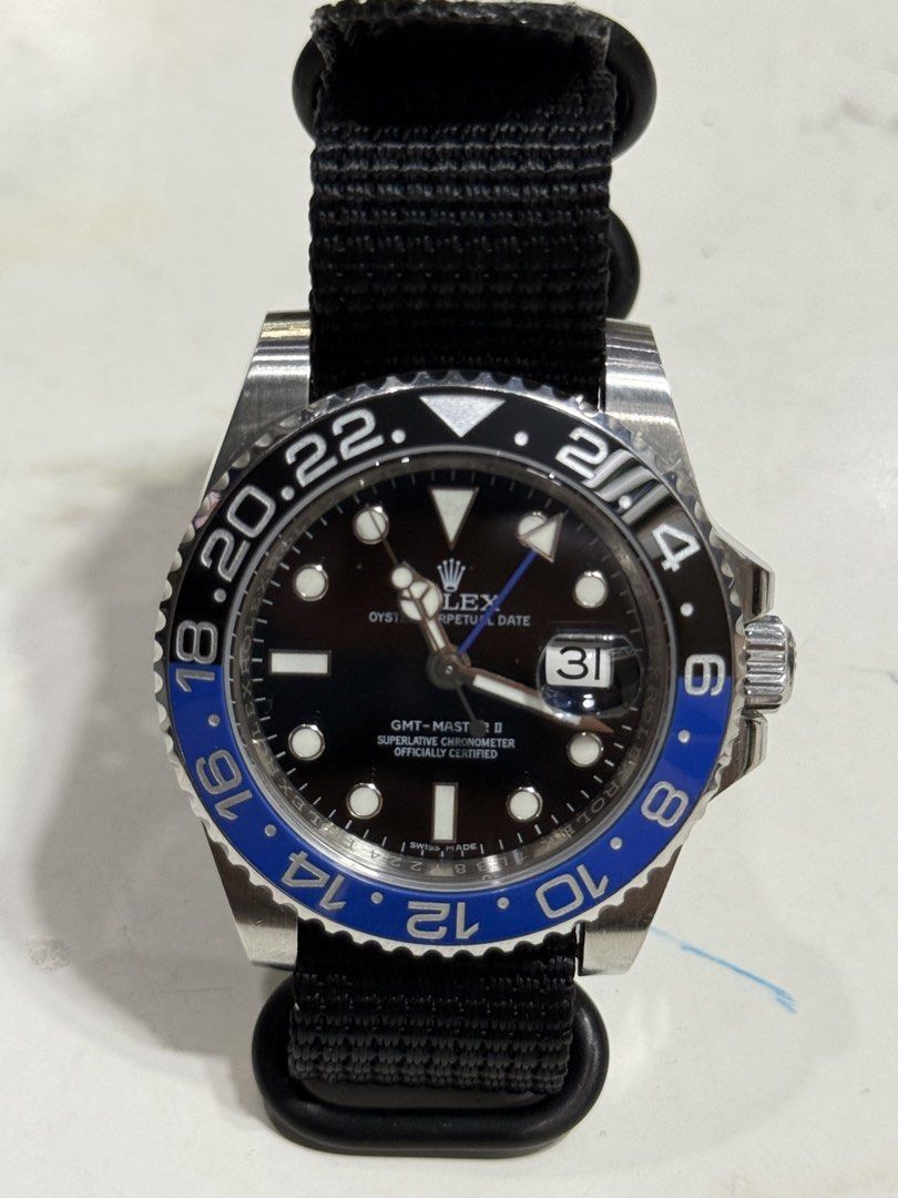 Rolex GMT-Master II (Category: Luxury Watches) located in Makati City. Submitted by 827buying (Listing ID 1424907947, Image 2). Description: For sale Rolex gmt master 2 Batman With nato strap and buckle only With travel case.