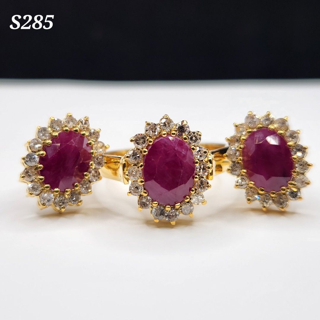 S285• Ruby with Diamond Set 7.8 grams (Category: Earrings) located in Las Pinas. Submitted by yandijueri (Listing ID 1424884289, Image 1). Description: Subasta/Preloved. Pawnable S285• Ruby with Diamond Set 14k YG, 7.8 grams approx 48 natural diamonds, 1.50 tcw Ring Size 6.5 PHP 58,500 Want proof of transactions? Visit our FB Page and IG account: @yandijueri.