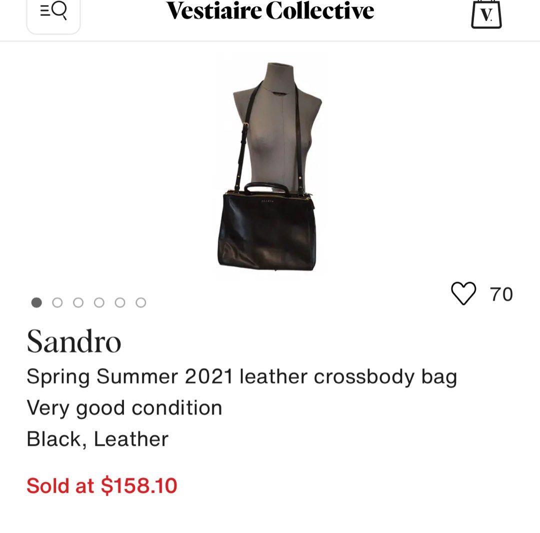 Sandro (Category: Luxury Bags & Wallets) located in Bacolod City. Submitted by ghurlonlineshop (Listing ID 1424986677, Image 3). Description: Spring Summer 2021 leather crossbody bag Very good condition Dark brown, Leather.