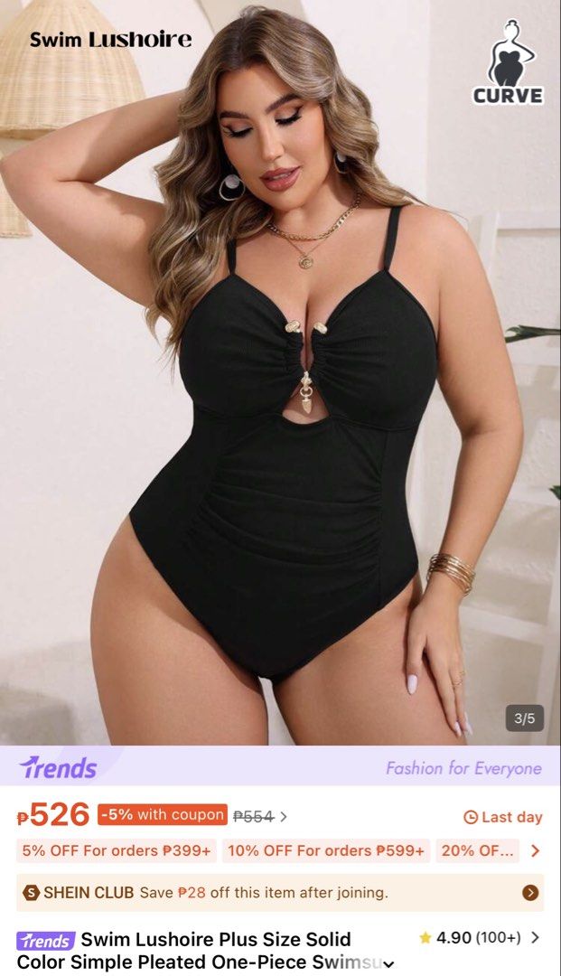 Shein curve swimwear (Category: Bikinis & Swimsuits) located in Laoag. Submitted by maepril (Listing ID 1424897176, Image 1). Description: Shein curve 1xl Brand new. Bought it mismo sa App. Im losing weight and its big on me alteady. Wont be able to use it Last price posted. Location: LAOAG CITY courier: J&t only Mop: GCASH only.