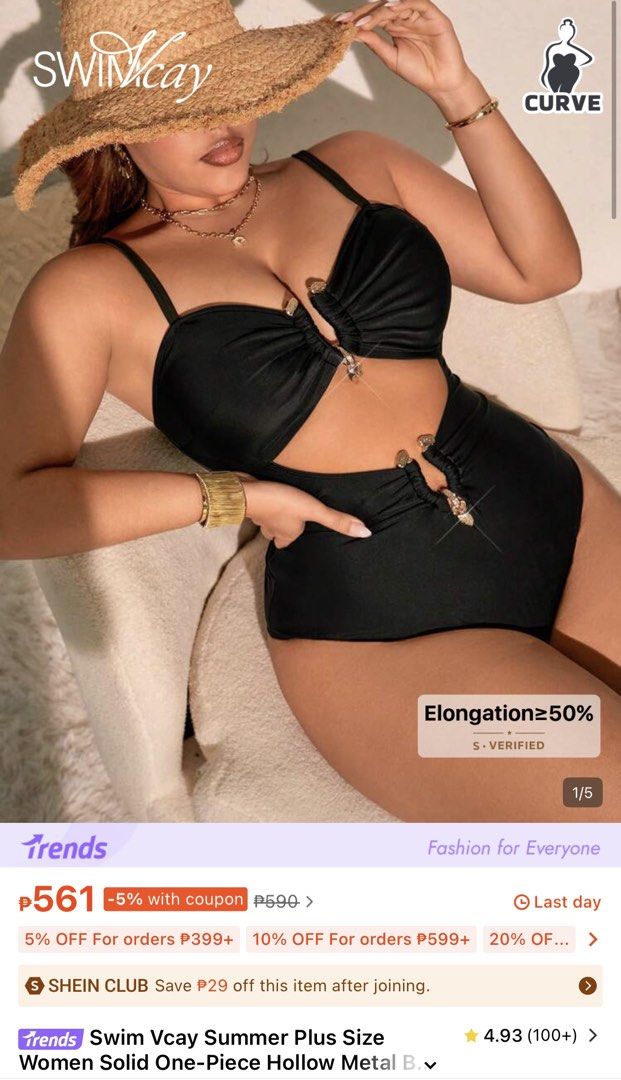 Shein curve swimwear (Category: Bikinis & Swimsuits) located in Laoag. Submitted by maepril (Listing ID 1424897452, Image 1). Description: Shein curve 1xl Brand new. Bought it mismo sa App. Im losing weight and its big on me alteady. Wont be able to use it Last price posted. Location: LAOAG CITY courier: J&t only Mop: GCASH only.
