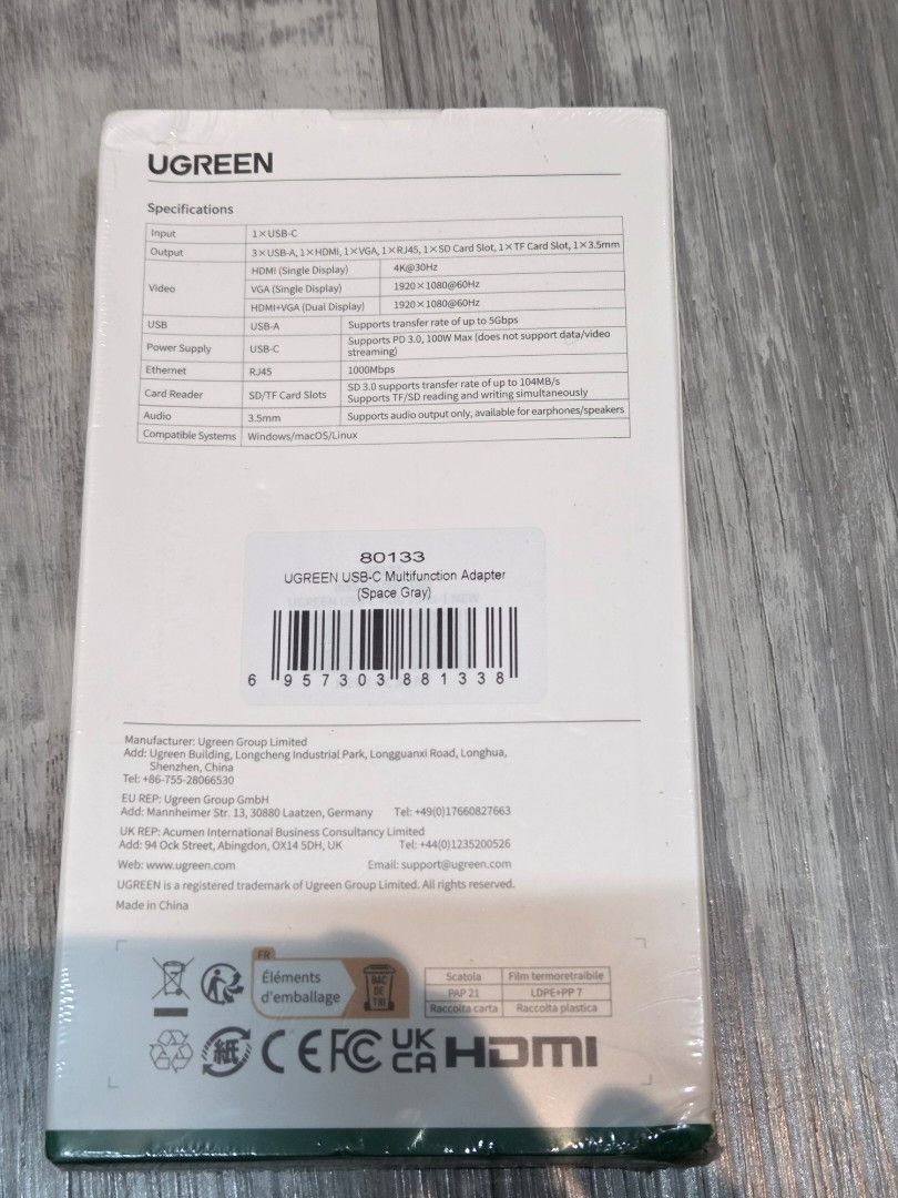 Ugreen 10-in-1 USB-C Multifunction Adapter405983675790151681
