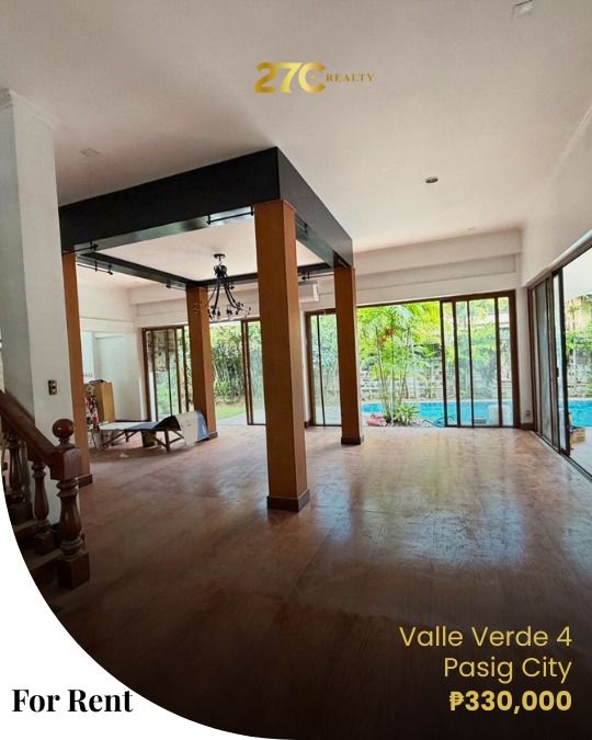 Valle Verde 4 House with Pool for Rent (Category: House & Lot) located in Quezon City. Submitted by 27crealty-2 (Listing ID 1424957246, Image 1). Description: Valle Verde 4 House with Pool for Rent THIS HOUSE IS CRAZY BIG POV: You rent a house… and it looks like a private resort. Welcome to Valle Verde 4, where space is not a problem. ✨ Lot Area: 911 sqm 🛏 6 Bedrooms 🛁 6 Bathrooms 🏊 Private Swimming Pool 🚗 Huge Covered Parking 🌴 Resort-style