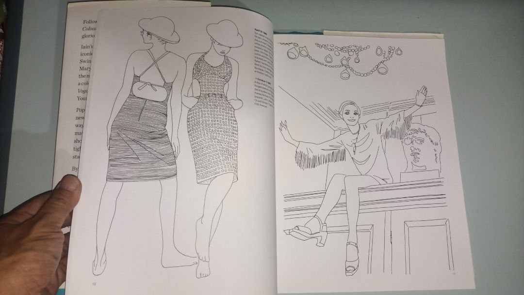 Vogue Goes Pop Colouring Book (Category: Magazines) located in Munoz. Submitted by larryc1212 (Listing ID 1424998237, Image 3). Description: Vintage Vogue Goes Pop coloring book by Iain R. Webb. It features various fashion illustrations ready to be colored. The book contains many pages with different designs. Perfect for fashion enthusiasts and coloring book collectors. Item may include some scratches due to age, as is were is basis Item can be p