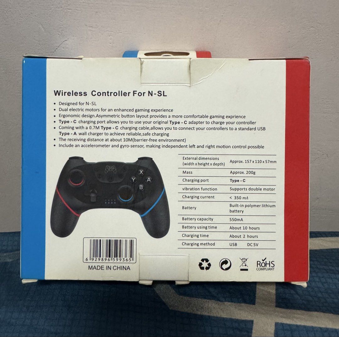 Wireless Controller for Nintendo Switch (Category: Controllers) located in Singapore. Submitted by blazingdrake (Listing ID 1424977960, Image 2). Description: - Wireless controller for Nintendo Switch - Ergonomic design for comfortable gaming - Includes charging cable - Easy to set up and use - Perfect for all your favorite Switch games.