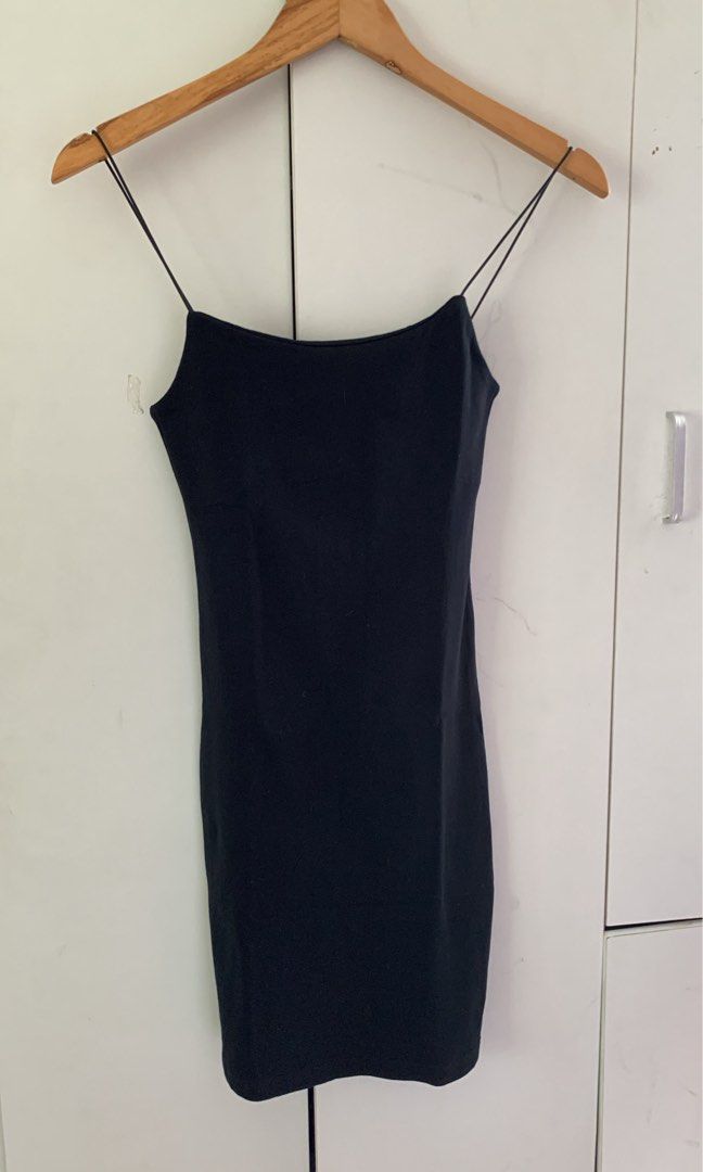 Zara Black Strappy Mini Dress (Category: Dresses) located in Cavite. Submitted by mommyb3 (Listing ID 1424986013, Image 1). Description: Cotton stretchable. Small to mediump.