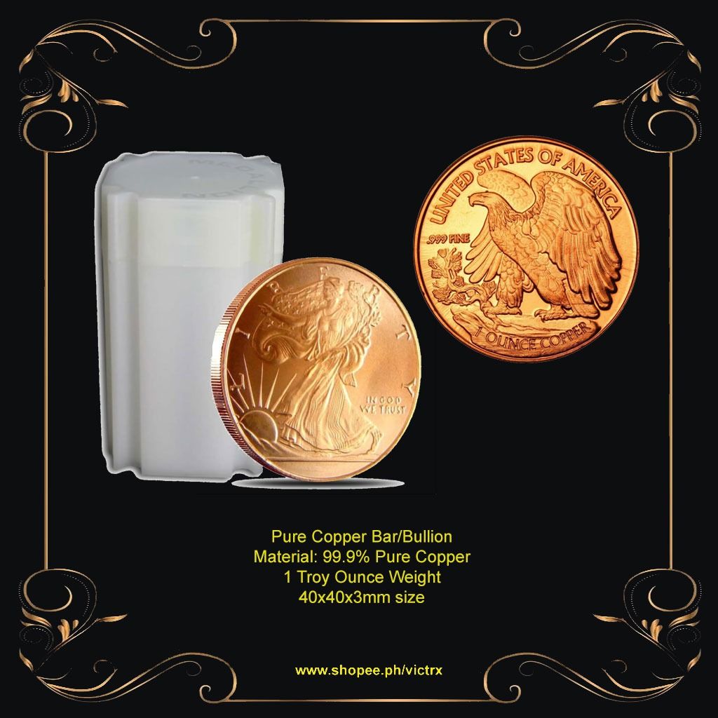 1oz Copper Rounds Walking Liberty Design (Category: Currency) located in Quezon City. Submitted by victr2 (Listing ID 1425240592, Image 1). Description: 1oz Copper Round Walking Liberty Design Material: Pure Copper Weight: 1 oz Size: 40x40x3mm size.
