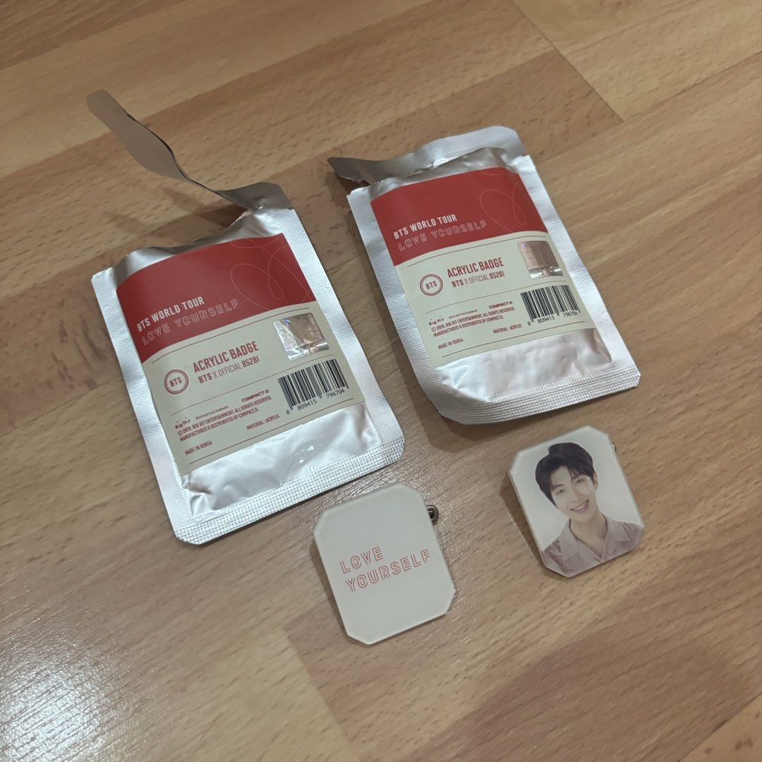 ($8 mailed for BOTH) bts love yourself tour badge, Hobbies & Toys ...