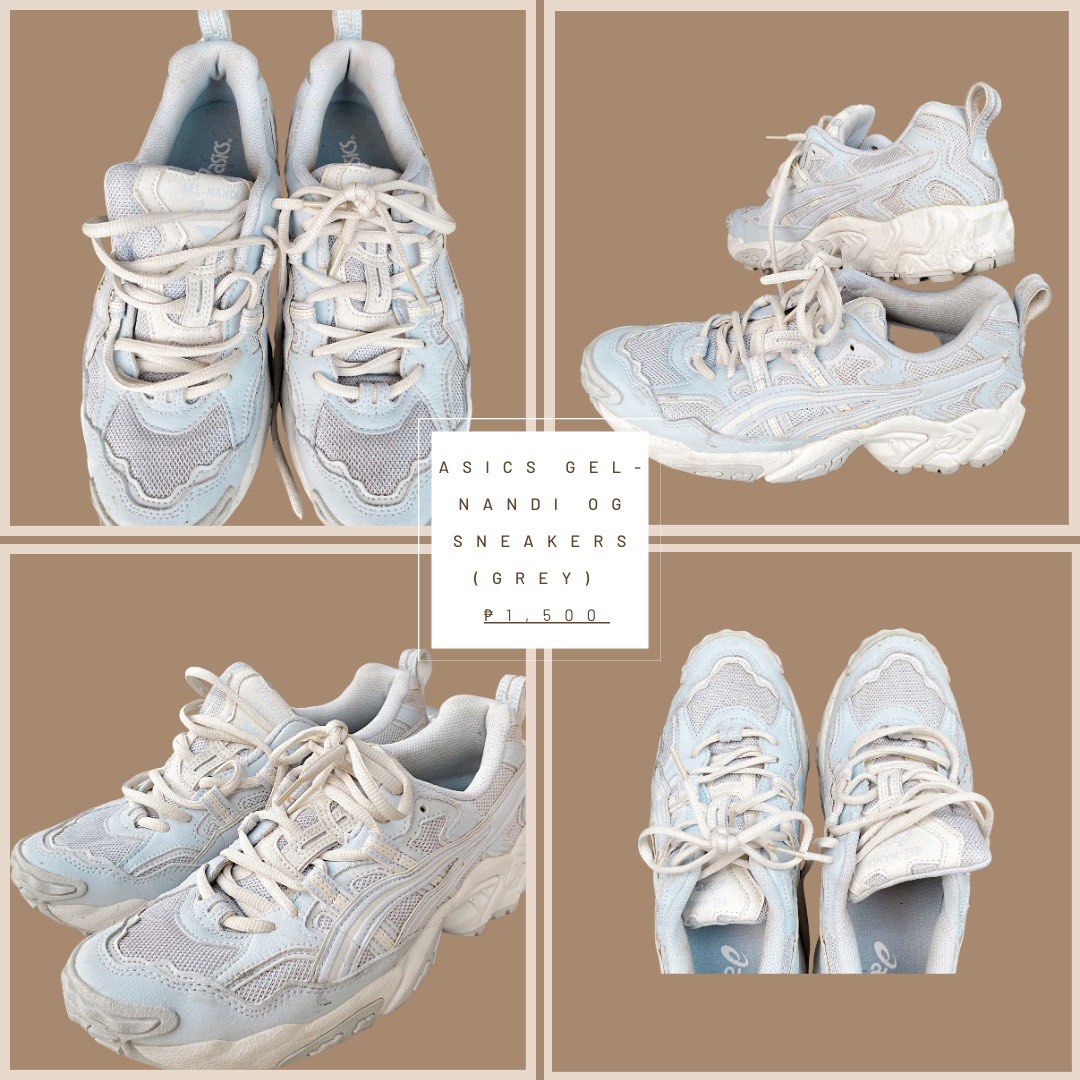 ASICS Gel-Nandi OG Sneakers (Grey) (Category: Sneakers) located in Manila. Submitted by pauleans_web (Listing ID 1425077281, Image 2). Description: ⋆·˚ ༘ * ASICS Gel-Nandi OG Sneakers (Grey) ╰┈➤ ₱800 ★ Men size: 8 1/2 ★ Bought in-store (5k+) ★ Used only a few times .