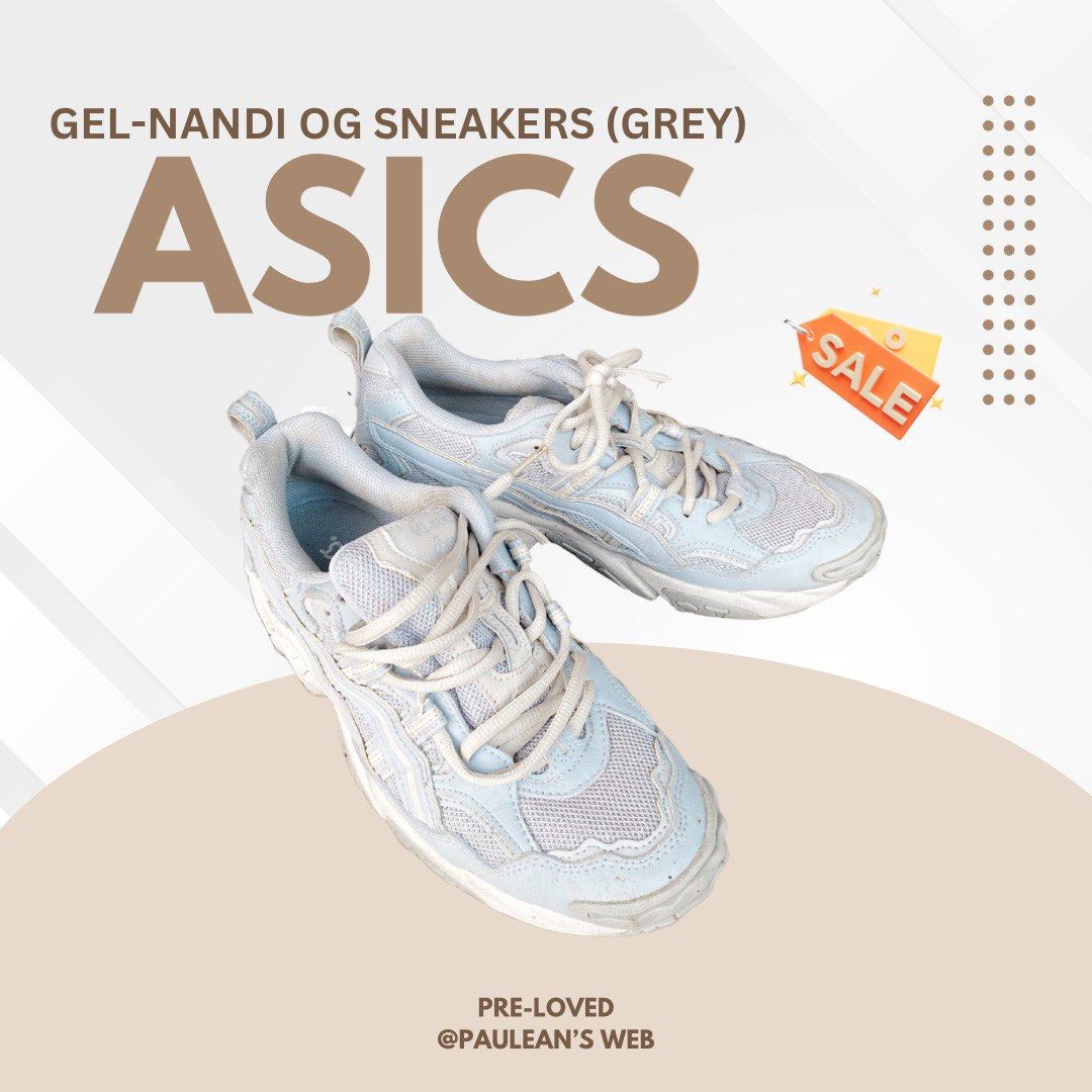 ASICS Gel-Nandi OG Sneakers (Grey) (Category: Sneakers) located in Manila. Submitted by pauleans_web (Listing ID 1425077281, Image 1). Description: ⋆·˚ ༘ * ASICS Gel-Nandi OG Sneakers (Grey) ╰┈➤ ₱800 ★ Men size: 8 1/2 ★ Bought in-store (5k+) ★ Used only a few times .