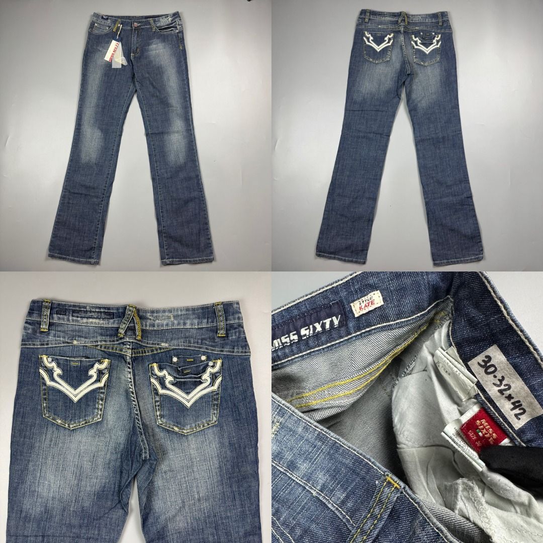 AUTHENTIC Y2K MISS SIXTY STRAIGHT DENIM PANTS (Category: Jeans) located in Baguio. Submitted by binibibi (Listing ID 1425202539, Image 1). Description: AUTHENTIC Y2K MISS SIXTY STRAIGHT DENIM PANTS (BRAND NEW W/ TAG) SIZE: 30 TAG (30-32WAIST).