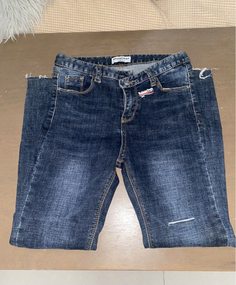 Balenciaga Dark Wash Jeans (Category: Jeans) located in Quezon City. Submitted by second.ave (Listing ID 1425187624, Image 1). Description: Balenciaga Jeans Fits 24-26 waistline Authentic Distressed style.